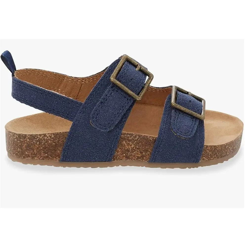 OshKosh B'Gosh Boys Bruno Sandal Navy Blue Size 11 New Slip On Little Kid